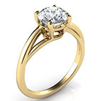 Yellow gold engagement ring-Solitaire